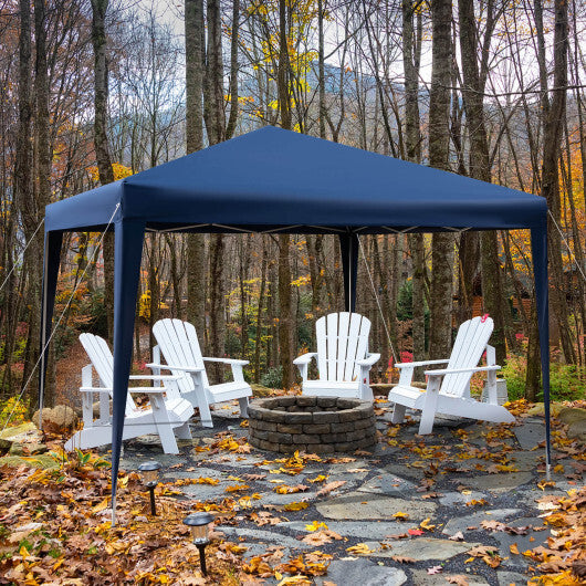 10 x 10 Feet Outdoor Pop-up Patio Canopy for  Beach and Camp-White