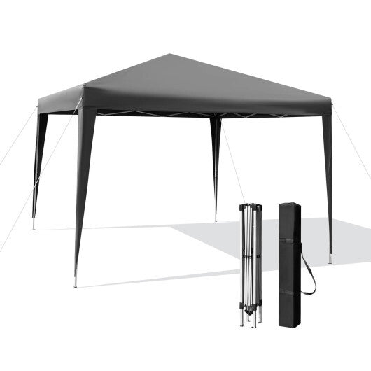 10 x 10 Feet Outdoor Pop-up Patio Canopy for  Beach and Camp-White