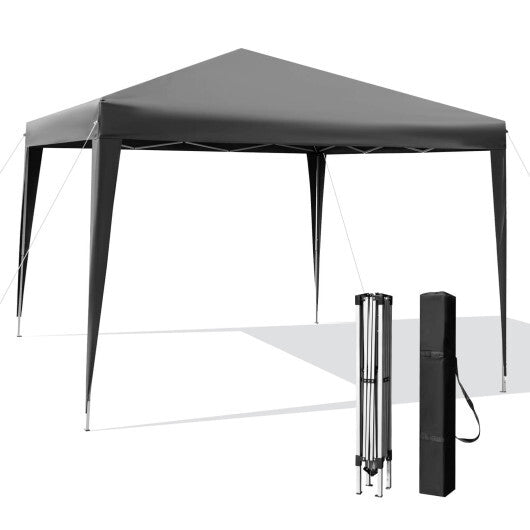 10 x 10 Feet Outdoor Pop-up Patio Canopy for  Beach and Camp-White