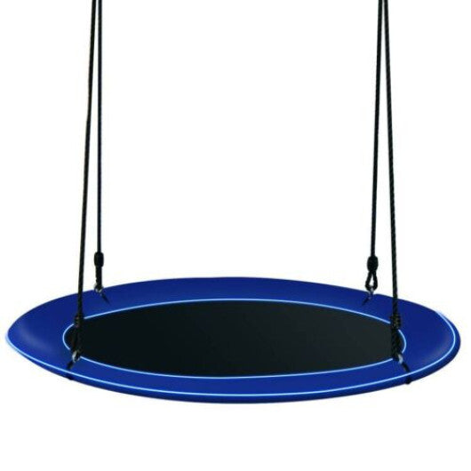 40 Inches Saucer Tree Swing Round with Lights for Kids and Adults-Multicolor