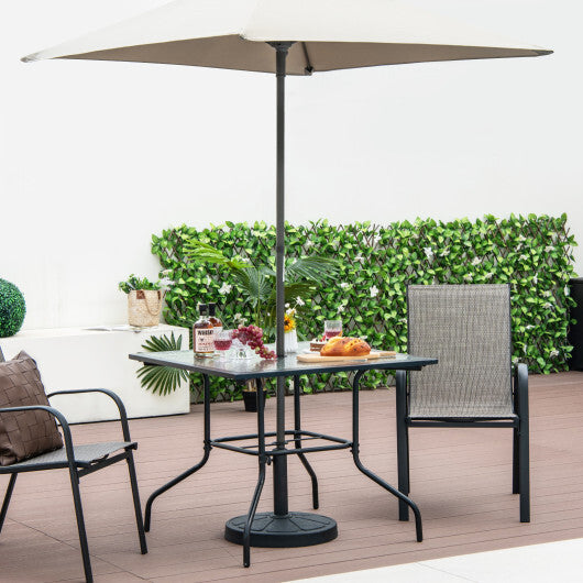 35 x 35 Inch Patio Dining Table with 1.5" Umbrella Hole (Umbrella NOT Included)