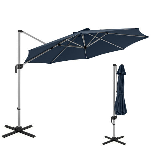 11 FT Outdoor Patio Umbrella with 360? Rotation and Adjustable Tilt-Navy