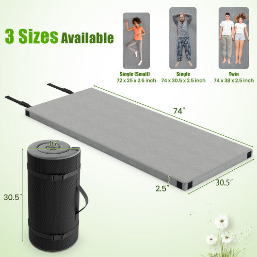 Foldable Camping Mattress with High density foam Cushion and Anti-slip Bottom-Navy