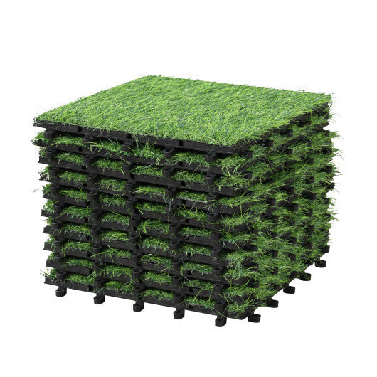 30 PCS Interlocking Artificial Grass Tiles