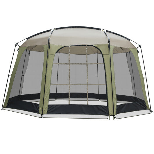 6-8 Person Netted Canopy Tent with Zippered Door