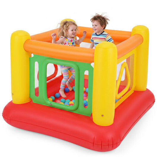 Blow Up Jumping House for Kids with Transparent Side Walls-Blue
