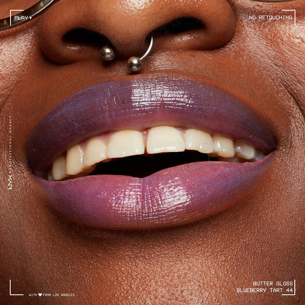 NYX PROFESSIONAL MAKEUP Butter Gloss, Non-Sticky Lip Gloss - Blueberry Tart