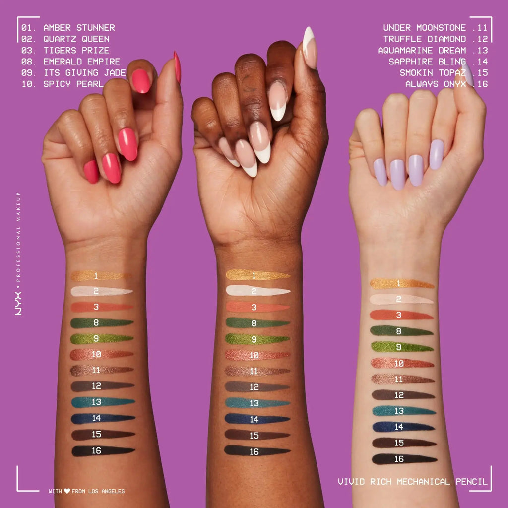NYX PROFESSIONAL MAKEUP Mechanical Eye Pencil, Vivid Rich Mechanical, Creamy Retractable Eyeliner