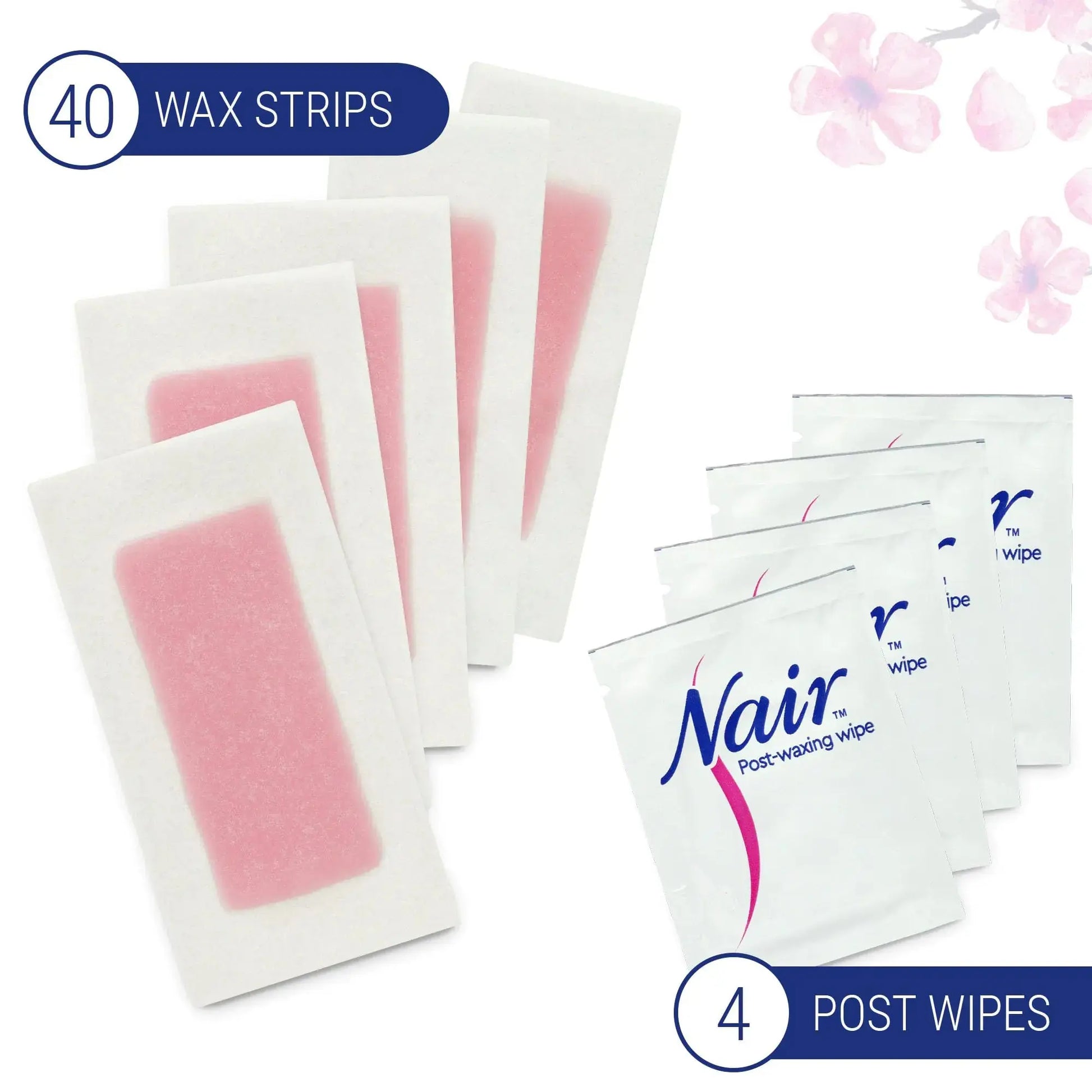 Nair Hair Remover Wax Ready Strips - Face and Bikini Hair Removal Wax Strips