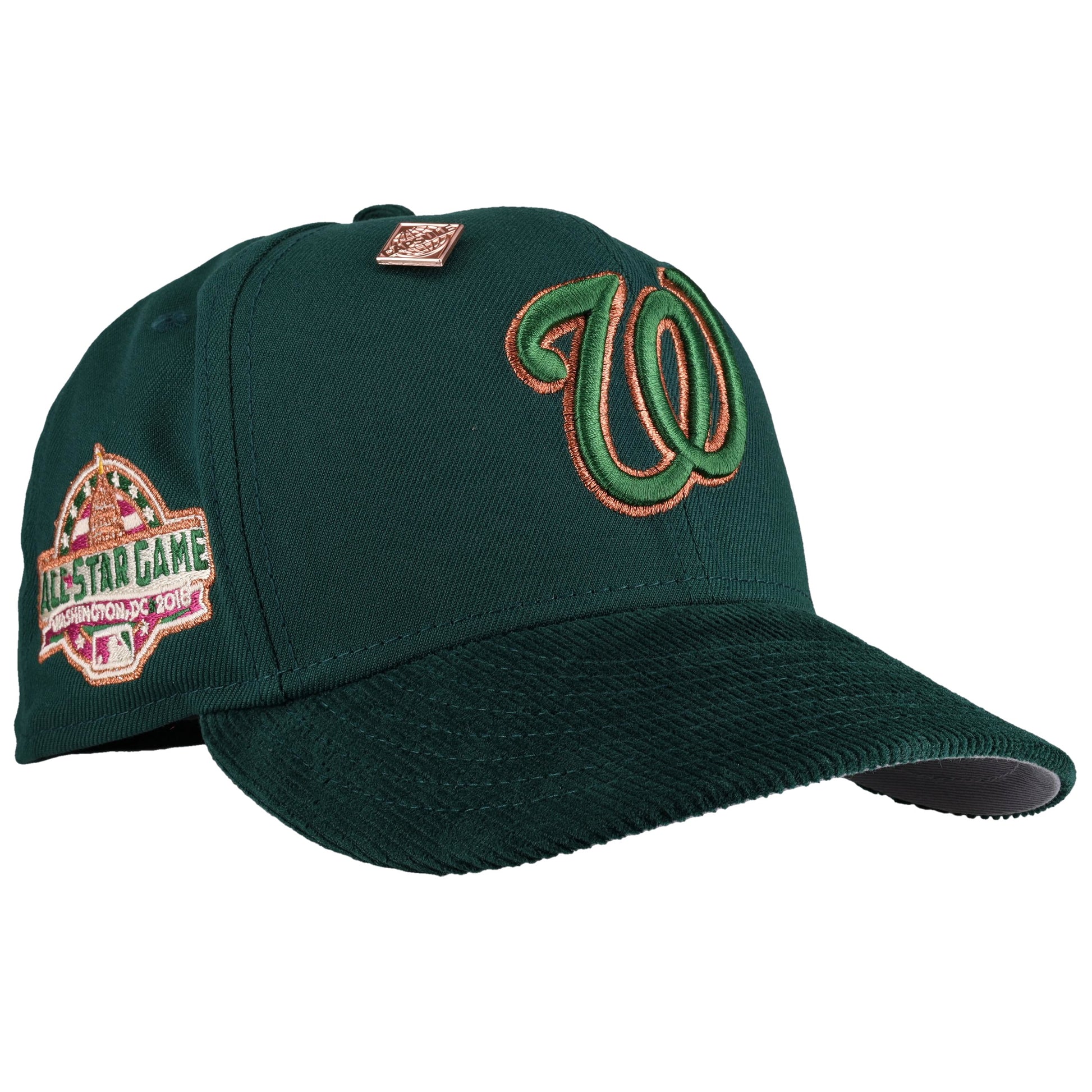 Washington Nationals 2018 ASG Corduroy Green Bronze Metallic 59Fifty Fitted Hat