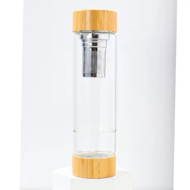 Natural Crystal Glass Water Bottle