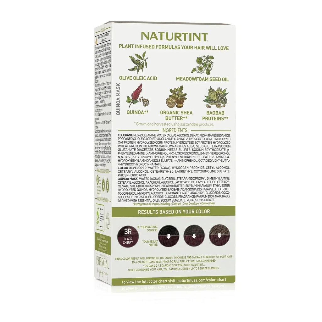 Naturtint 3R Black Cherry Permanent Hair Color - Ammonia-Free, Vegan & Cruelty-Free (Pack of 1)