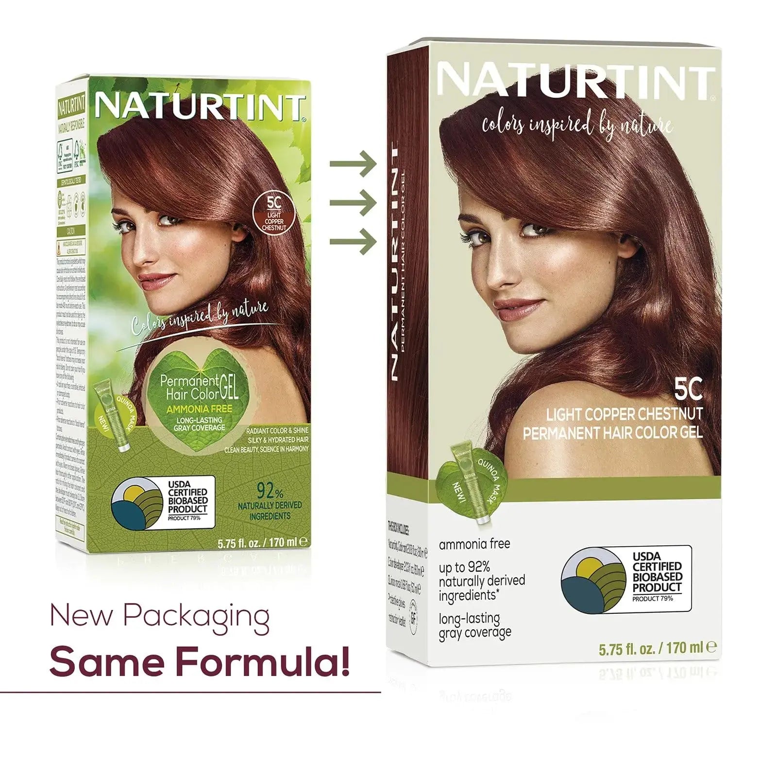 Naturtint Permanent Hair Color 5c Light Copper Chestnut (Pack of 6) - Up to 100% Gray Coverage