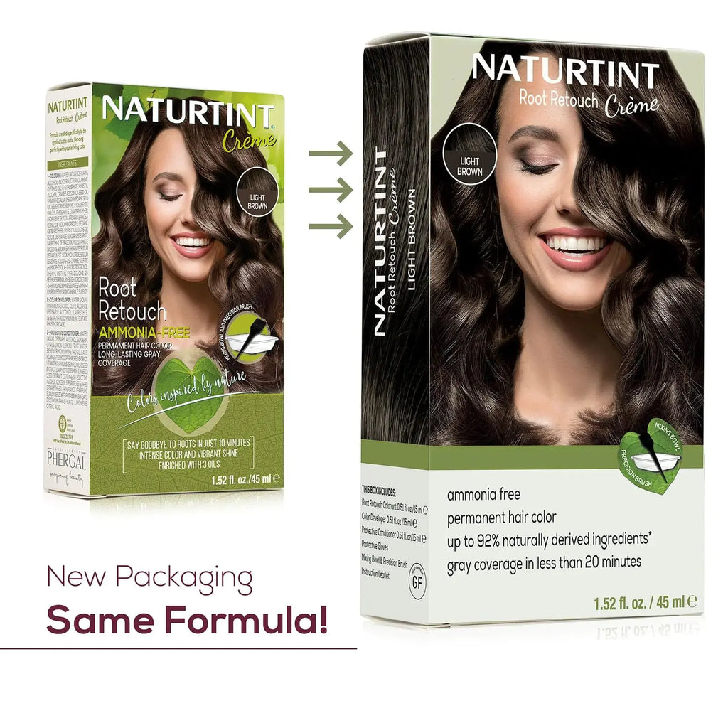 Naturtint Root Retouch Crème Permanent Light Brown Hair Color | Ammonia Free, No Artificial Scent