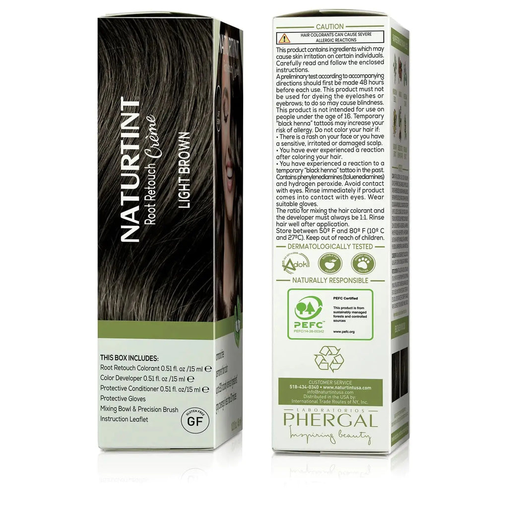 Naturtint Root Retouch Crème Permanent Light Brown Hair Color | Ammonia Free, No Artificial Scent