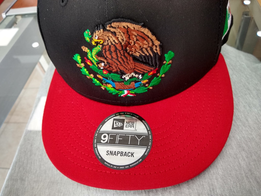 New Era SnapBack Mexican Bull Logo Black - Red Hat