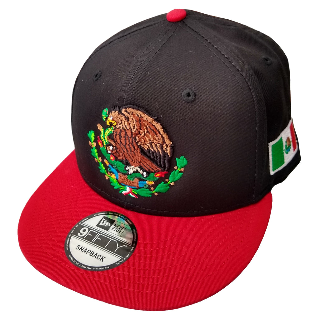 New Era SnapBack Mexican Bull Logo Black - Red Hat