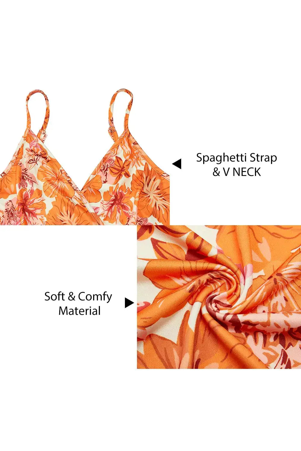 Newshows Women's Summer Maxi Dress Spaghetti Strap Spring Casual Boho V Neck Split Beach Long Flowy Dresses