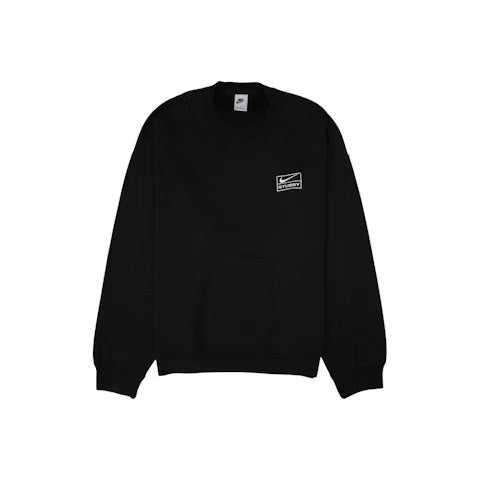 Nike x Stussy Wash Crew Fleece Black