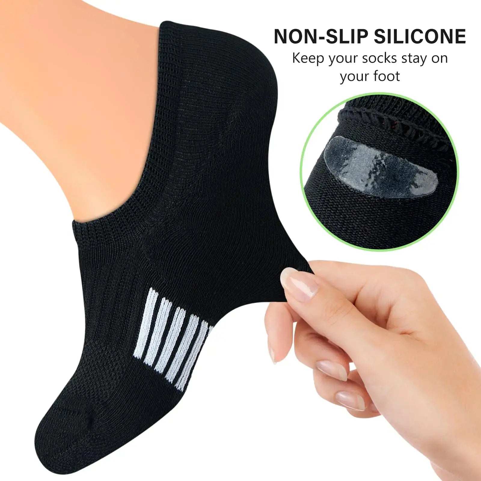 No Show Socks | Womens Athletic Cushion Ankle Footies Low Cut Socks