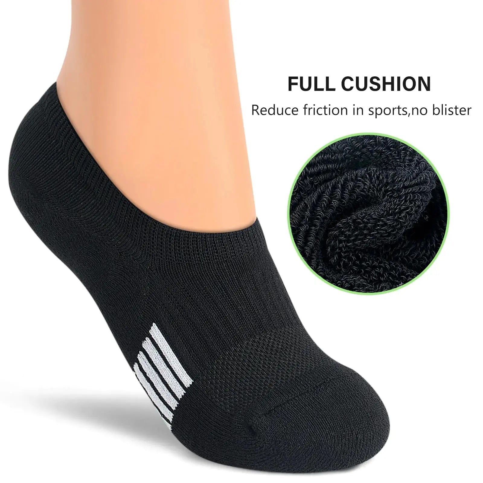 No Show Socks | Womens Athletic Cushion Ankle Footies Low Cut Socks