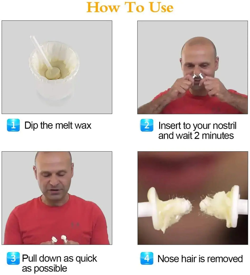 Nose Wax Kit | Nose & Ear Hair Removal for Men and Women - Safe, Easy, Quick & Painless Hair Remover