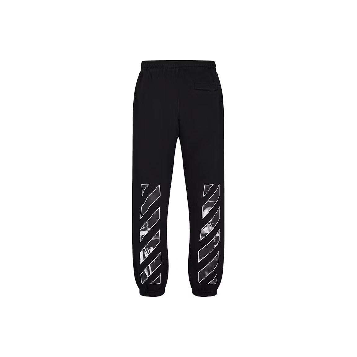 OFF-WHITE Caravaggio Saint Jerome Writing Diag Slim Fit Sweatpants Black/White