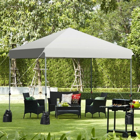 8'x8' Outdoor Pop up Canopy Tent  w/Roller Bag-Gray