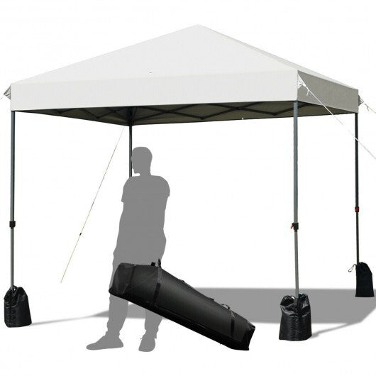 8'x8' Outdoor Pop up Canopy Tent  w/Roller Bag-Gray