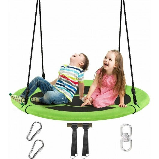 40 Inch 770 lbs Flying Saucer Tree Swing Kids Gift with 2 Tree Hanging Straps-Multicolor