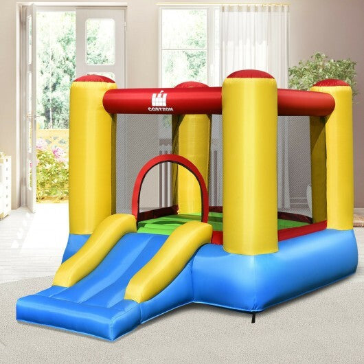 Kids Inflatable Bounce House with Slide and 550W blower