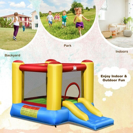 Kids Inflatable Bounce House with Slide and 550W blower