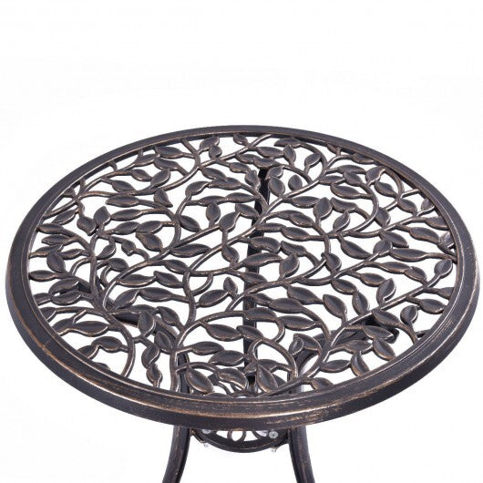 3 Pieces Cast Aluminum Bistro Set