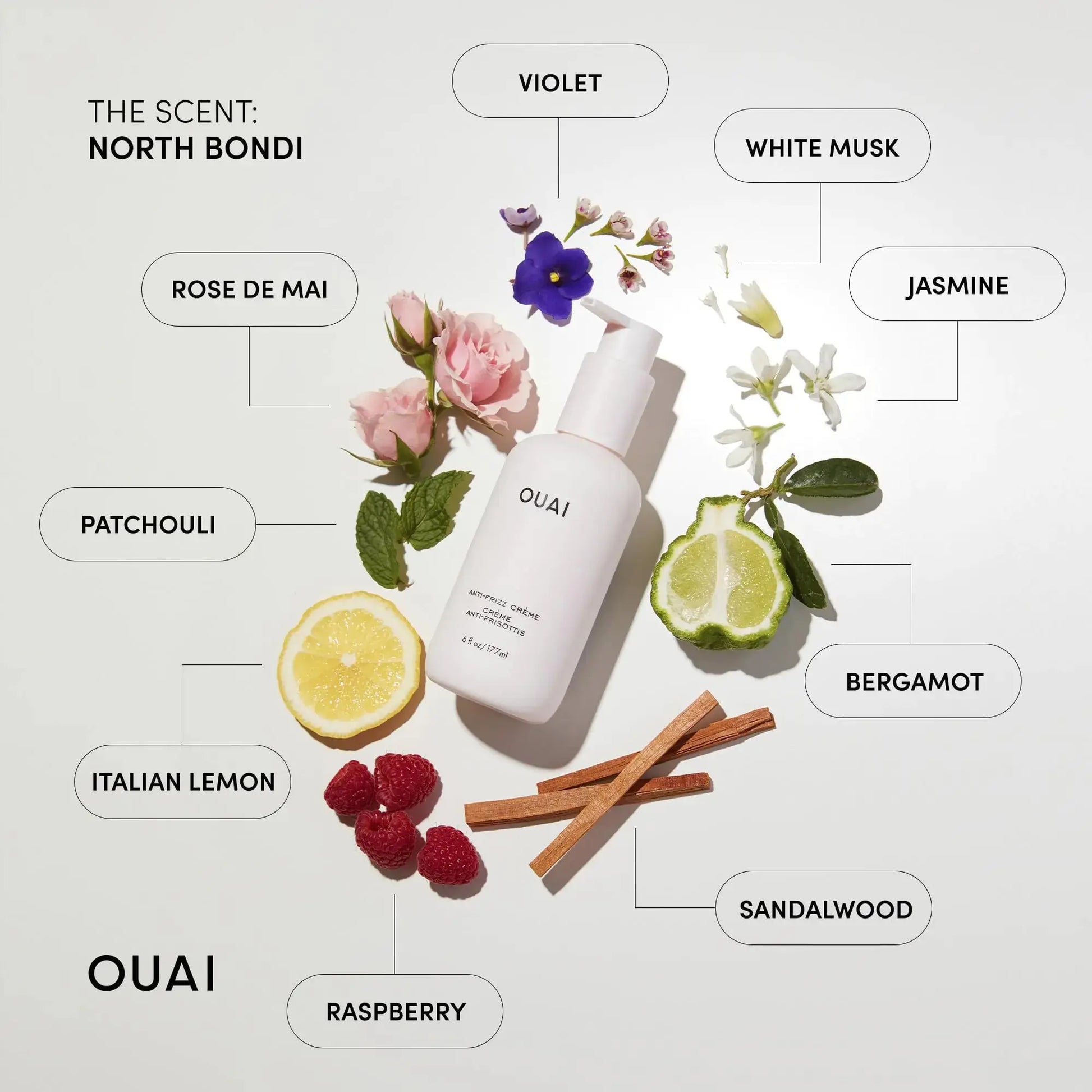 OUAI Anti Frizz Cream - Moisturizing Hair Cream with Frizz Control & Heat Protection