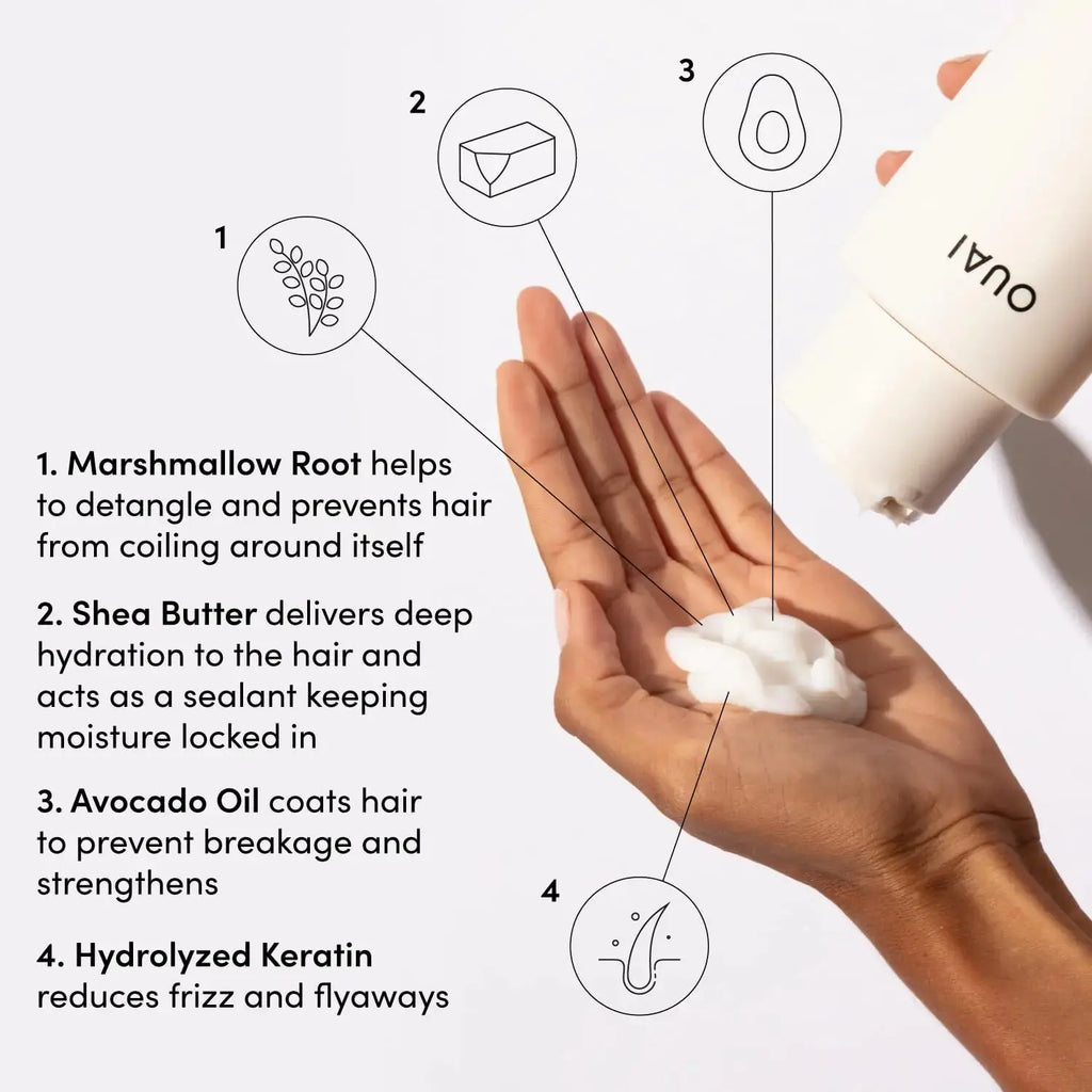 OUAI Thick Hair Conditioner - Moisturizing for Dry, Frizzy Hair - 10 oz