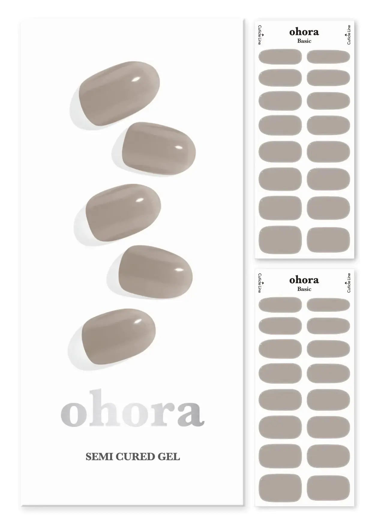 Ohora Semi Cured Gel Nail Strips - Works with Any Nail Lamps, Long Lasting, Easy to Apply & Remove
