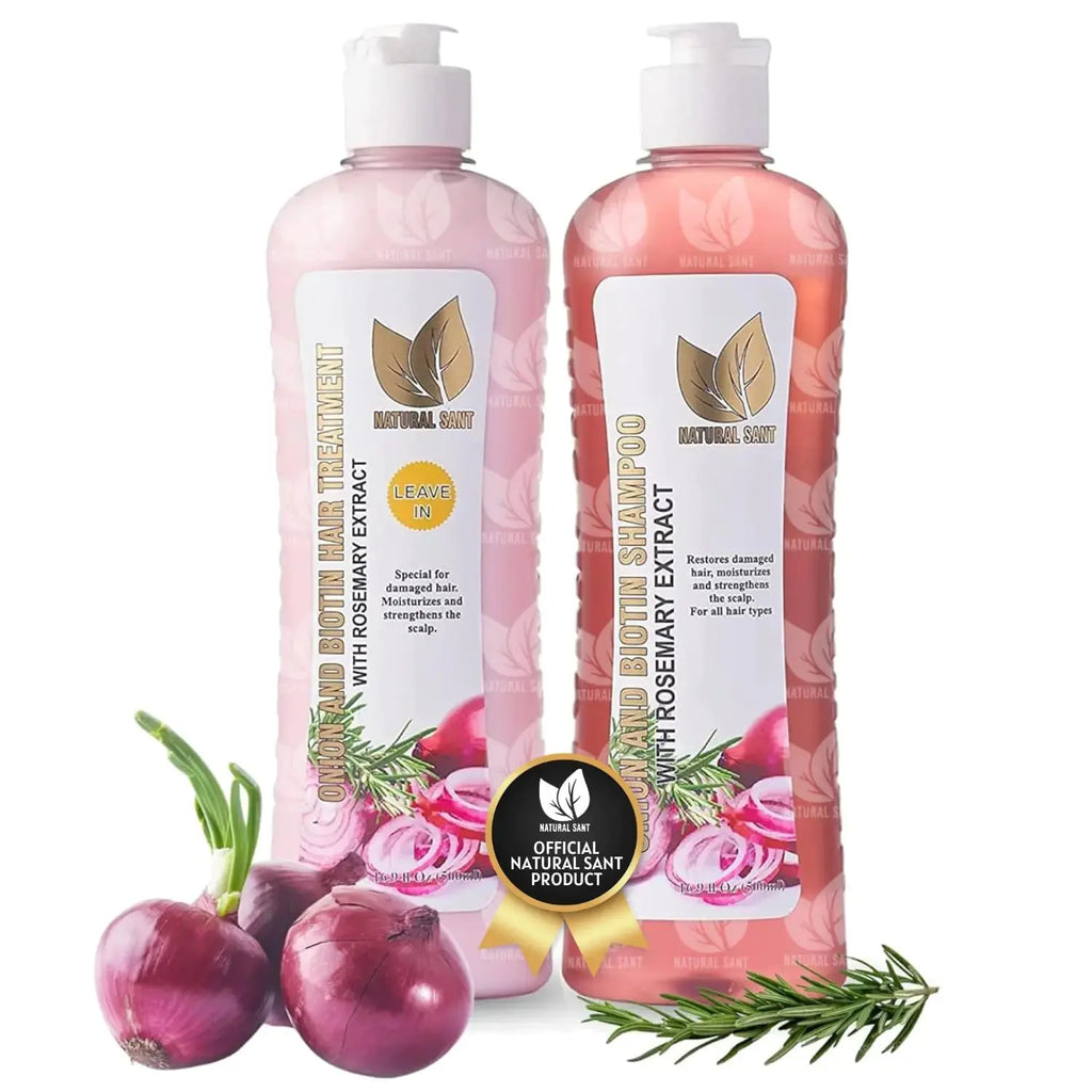 Onion Biotin & Rosemary Shampoo & Treatment - Stronger, Thicker, and Longer Hair