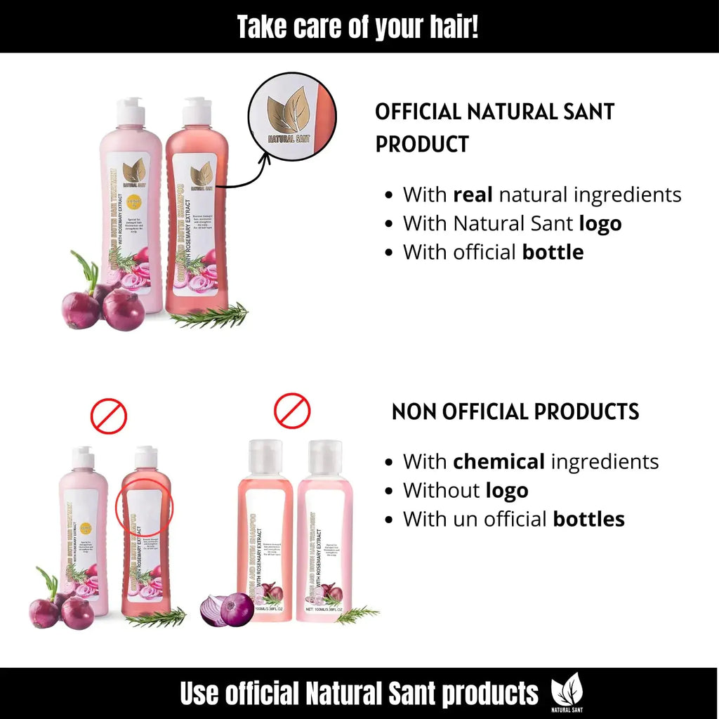 Onion Biotin & Rosemary Shampoo & Treatment - Stronger, Thicker, and Longer Hair