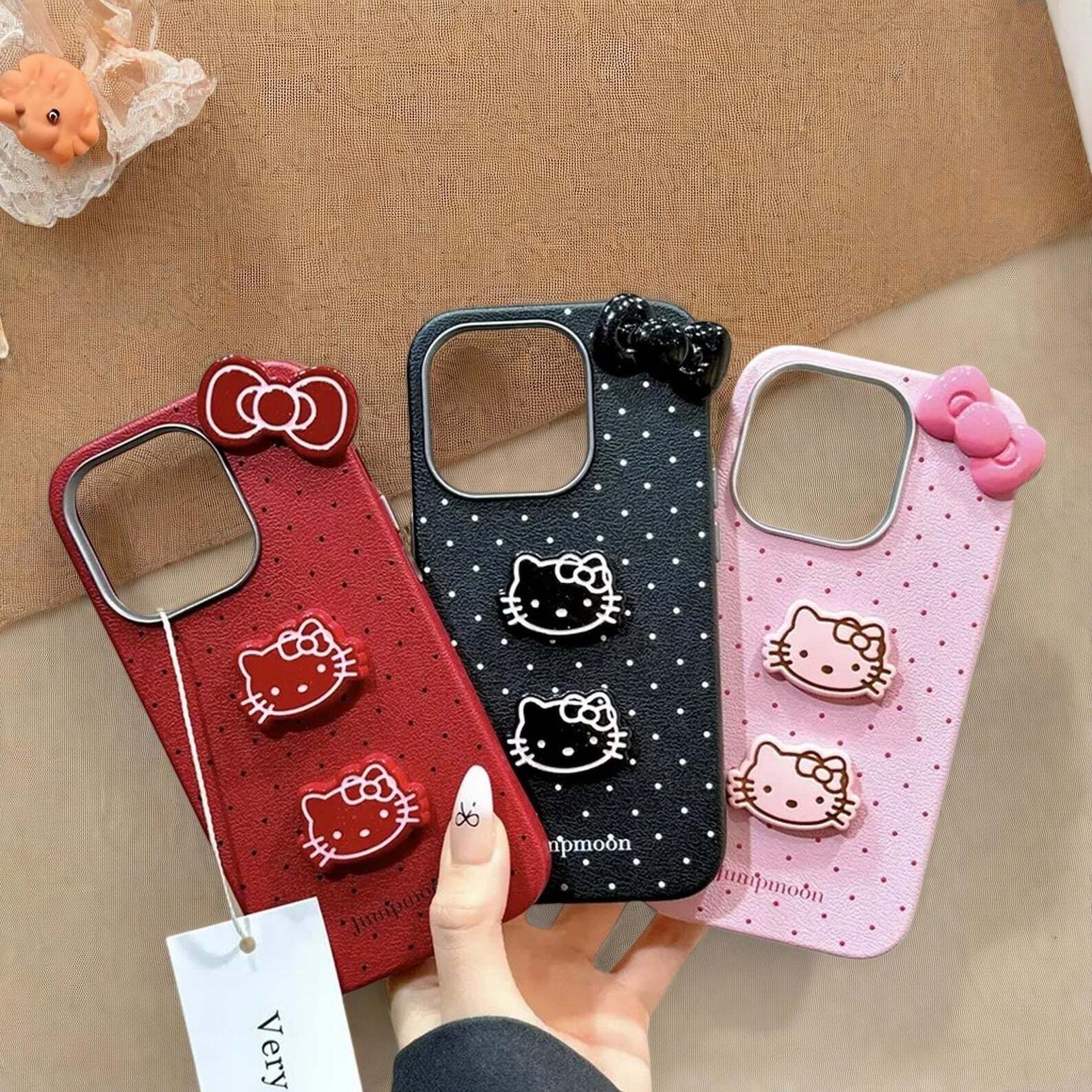 So Sweet Kitty Baby Bowknot Case for Samsung Galaxy S25 S24 Ultra S23 S22 Plus - Soft Leather Style Luxury Protective Phone Cover
