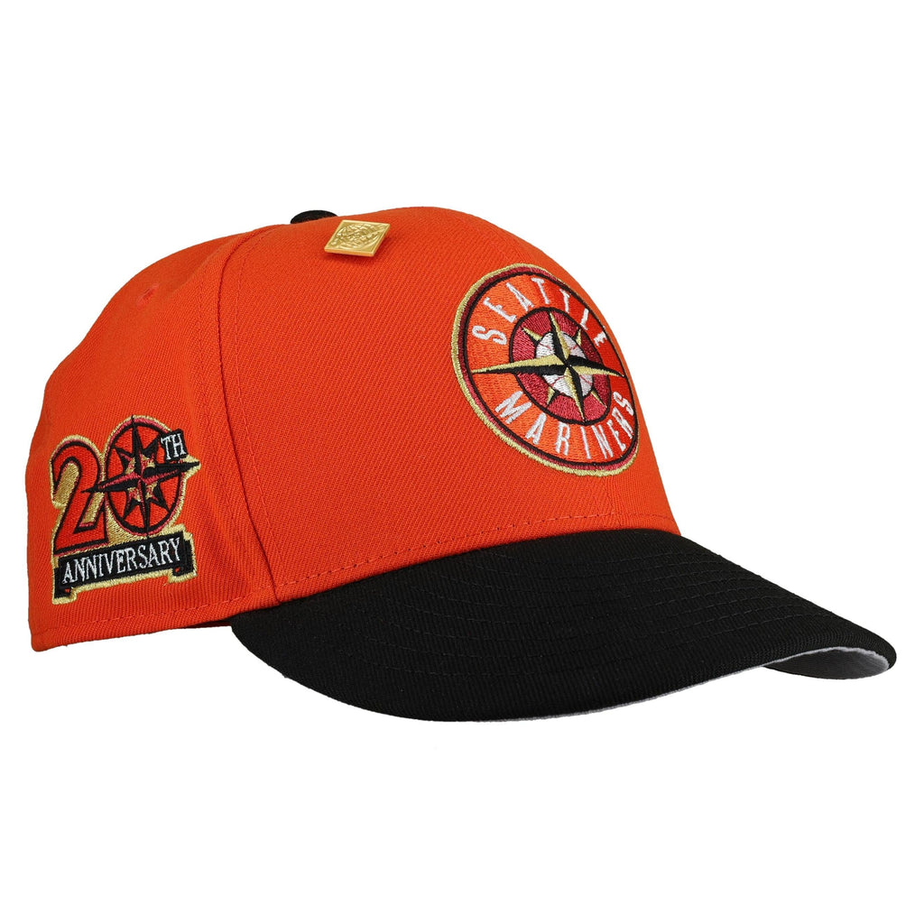 Seattle Mariners 20th Anniversary Orange Metallic 59Fifty Fitted Hat