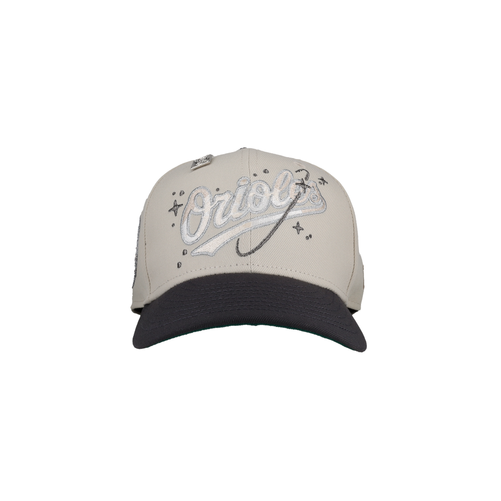 Baltimore Orioles 30th Anniversary Stone Metallic 59Fifty Fitted Hat