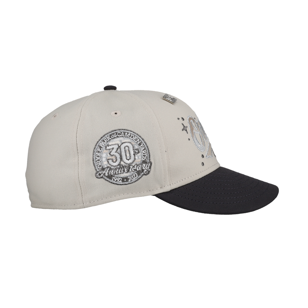 Baltimore Orioles 30th Anniversary Stone Metallic 59Fifty Fitted Hat