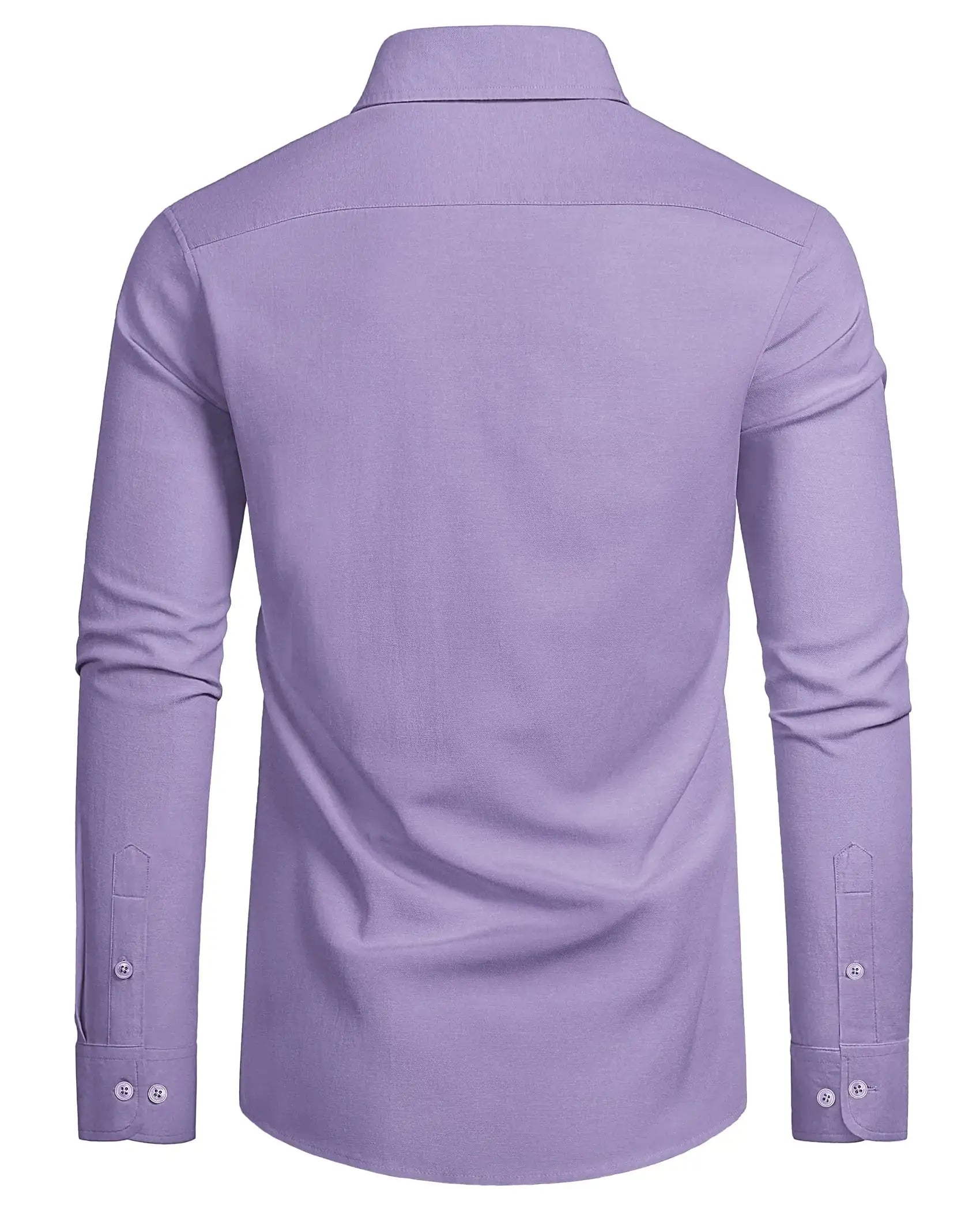 Oxford Dress Shirts for Men Long Sleeve Casual Button Down Shirts Oxford Shirts for Men Dress Shirts with Pocket X-Large Purple