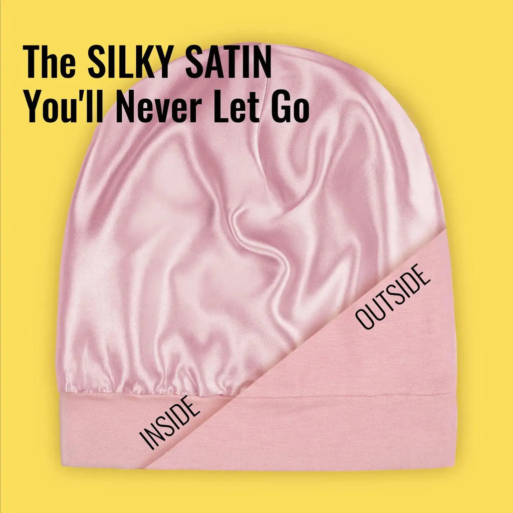 PARISBELLA Satin Lined Sleep Cap Bonnet - Made For Curly Hair & Braids