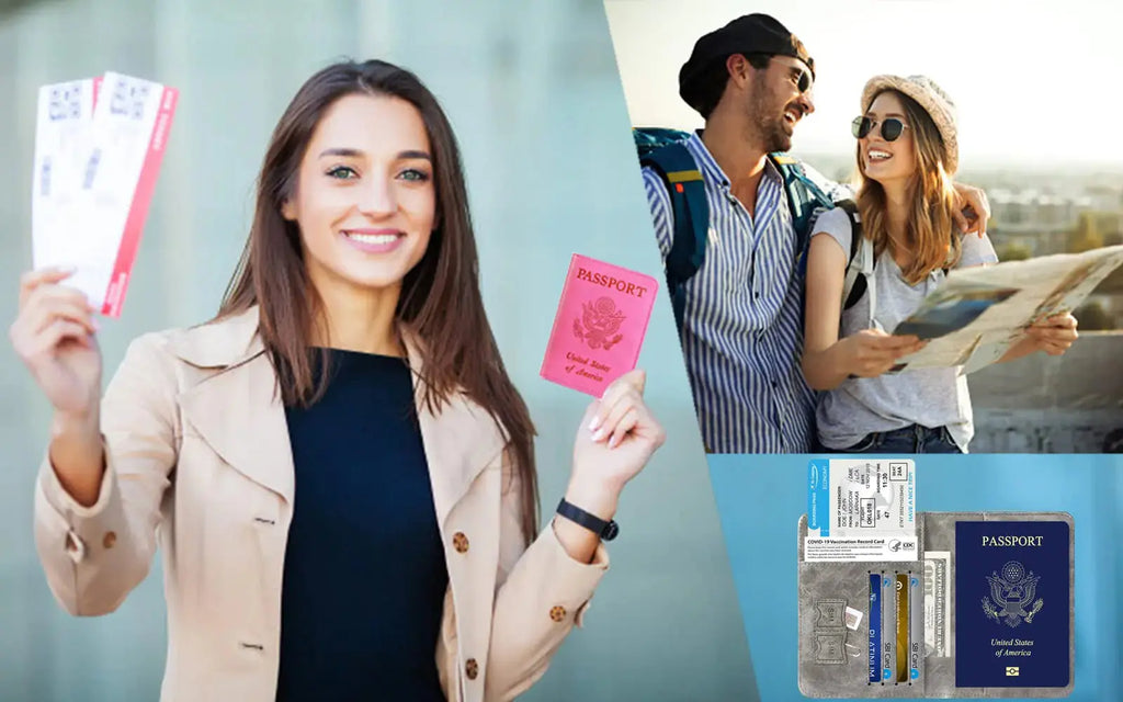PASCACOO Passport Holder Cover Wallet - Travel Essentials RFID Blocking Leather Card Case