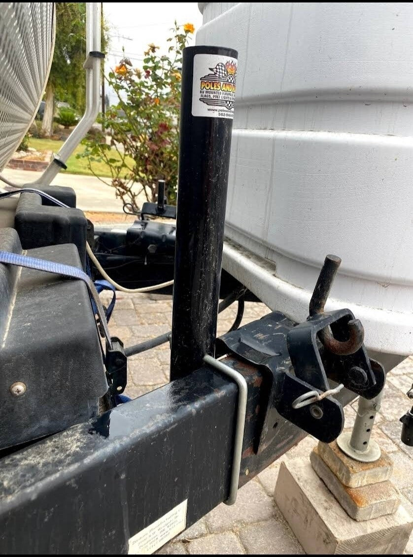 Telescopic Fiberglass Flagpole & 6" Frame Mount Kit