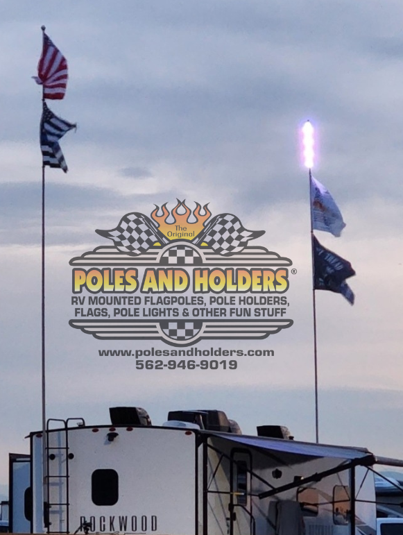 Telescoping Flagpole w/ Ladder Mount and Camp Locator Kit