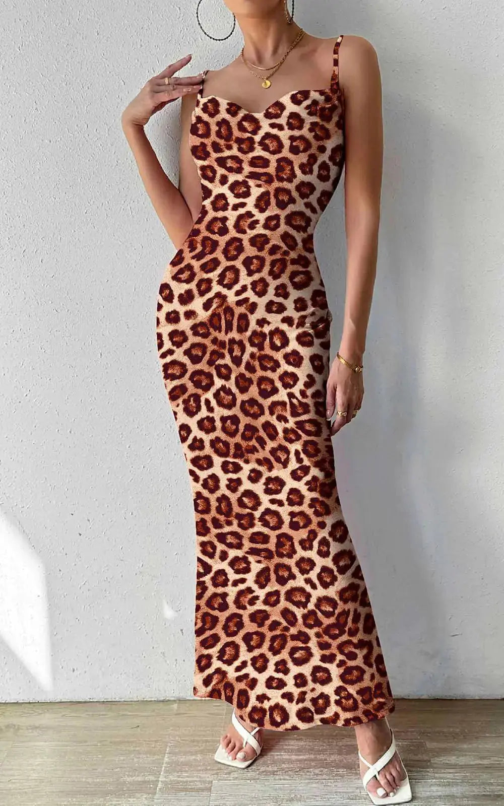 PRETTYGARDEN Women's 2024 Summer Floral Spaghetti Strap Maxi Dress - Sexy Bodycon Dress