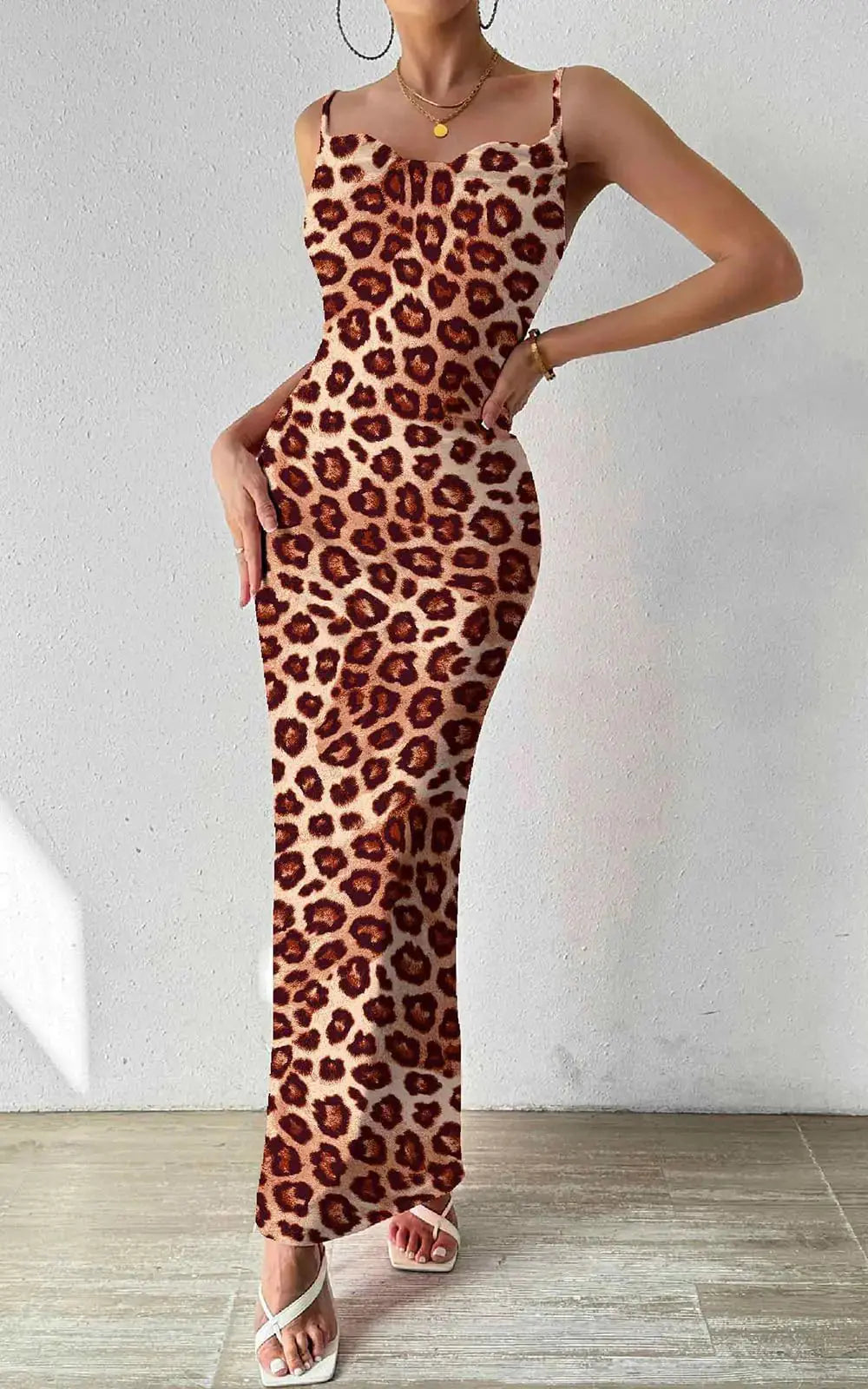 PRETTYGARDEN Women's 2024 Summer Floral Spaghetti Strap Maxi Dress - Sexy Bodycon Dress