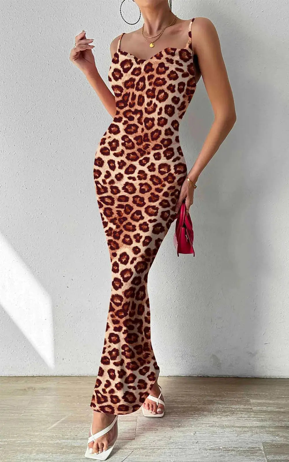 PRETTYGARDEN Women's 2024 Summer Floral Spaghetti Strap Maxi Dress - Sexy Bodycon Dress